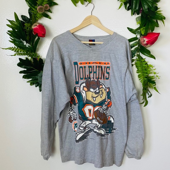 Vintage Other - VTG 1994 looney tunes Miami dolphins long sleeve L